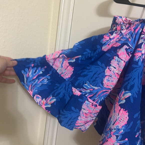 NWT Lilly Pulitzer Croix Coral Reef Off-The-Shoulder Top XL - Picture 5 of 5